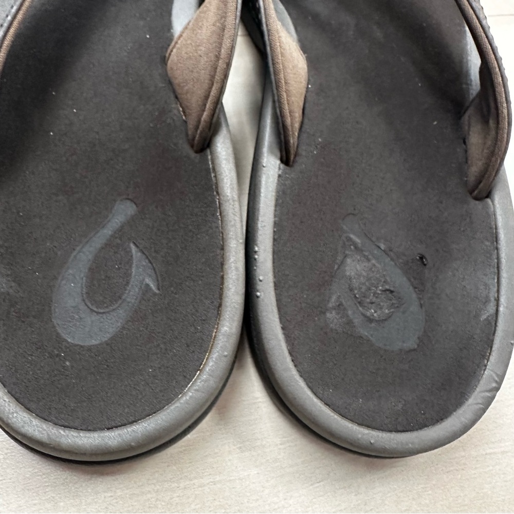 OluKai Brown Ohana Flip Flops - Picture 4 of 8